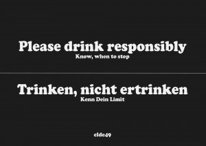 Verantwortungsbewusst trinken - Drink responsilby