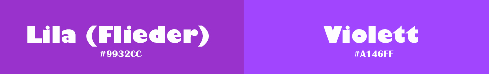 Worin liegt der Unterschied zwischen lila und violett