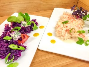 Coleslaw und Rotkohl-Birnen-Salat