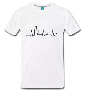 Lustiges Shirt mit Wein EKG